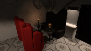 Ferry Godmother castle poolside